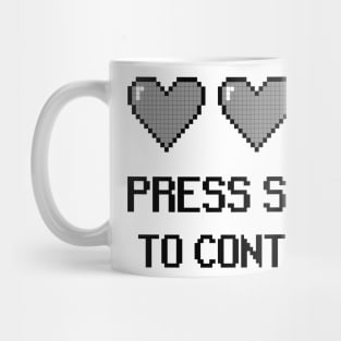 8 Bit Gaming Pixel 1 Heart Retro Vintage Oldschool Mug